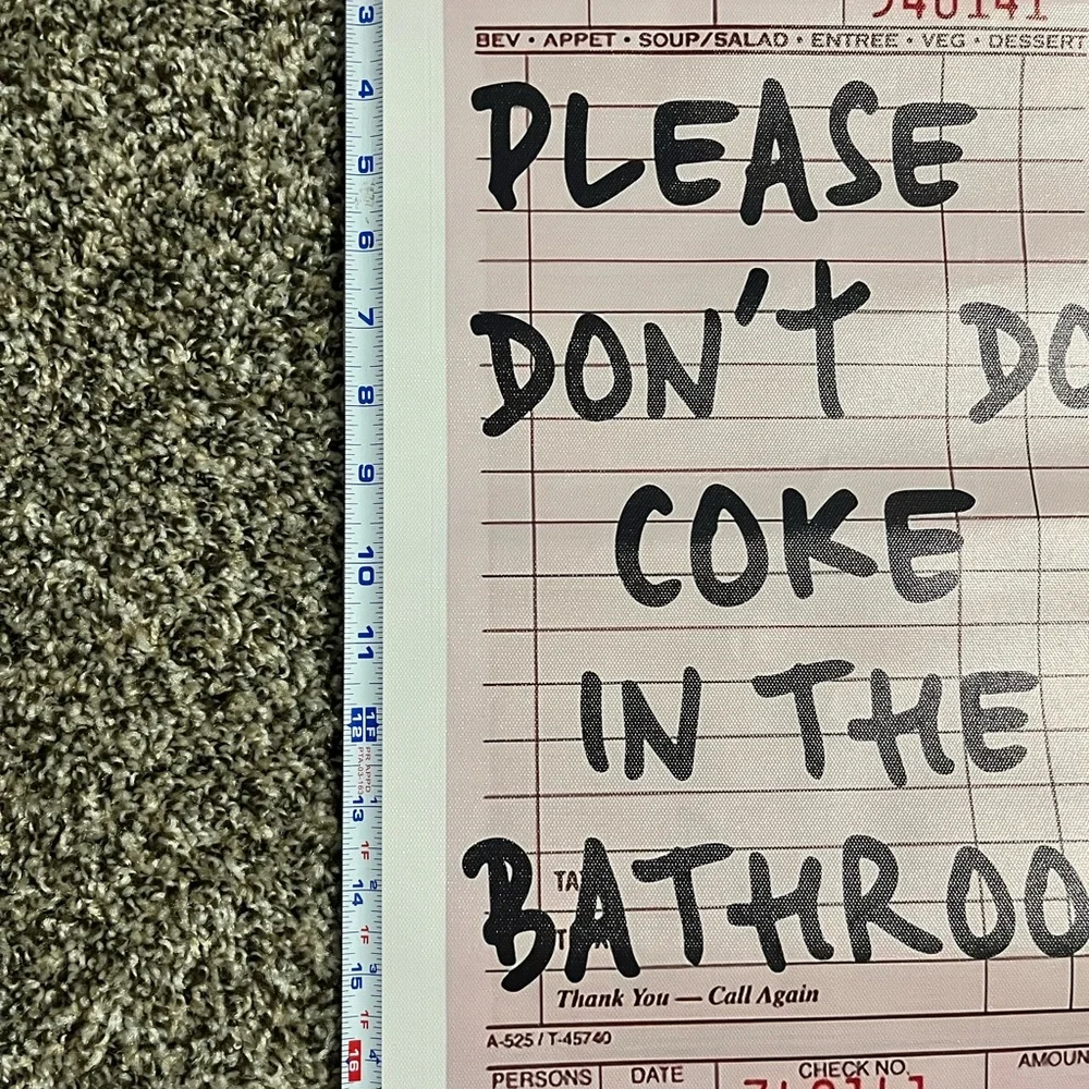 Please don’t do Coke Humorous Bathroom Sign - Picture 4 of 5